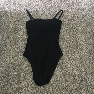 Smocked One Piece Black Swimsuit (NWT)